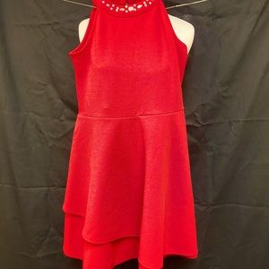 Girls 14-Red Sleeveless dress